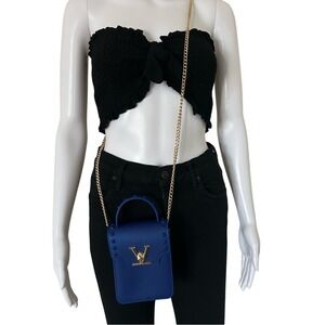Jelly Bag You are "stylin" V  shoulder cross body top handle bag in Royal Blue